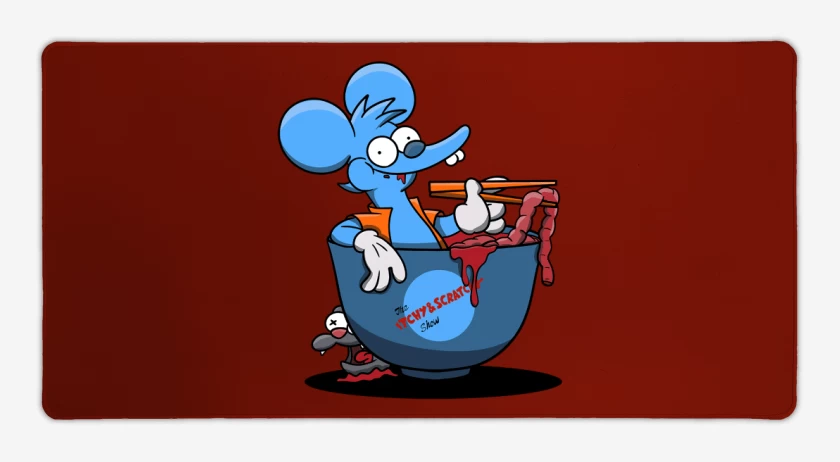 Mouse pad Gamer Rojo de Itchy And Scratchy Ramen