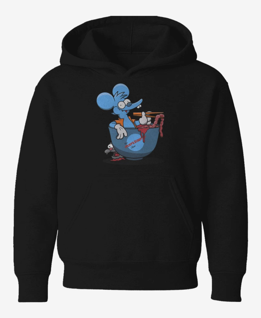 Poleron de niño Negro de Itchy And Scratchy Ramen