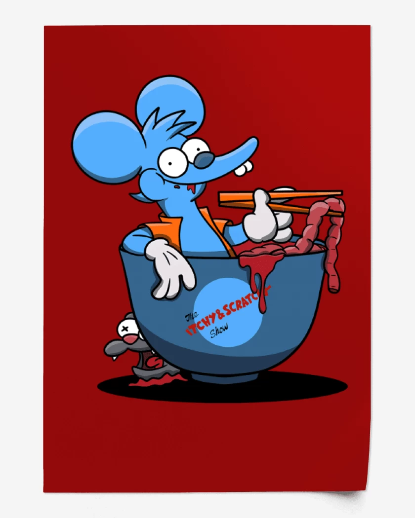 Print Itchy And Scratchy Ramen