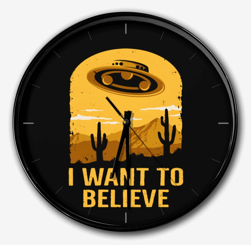 Reloj Negro de I want to believe UFO