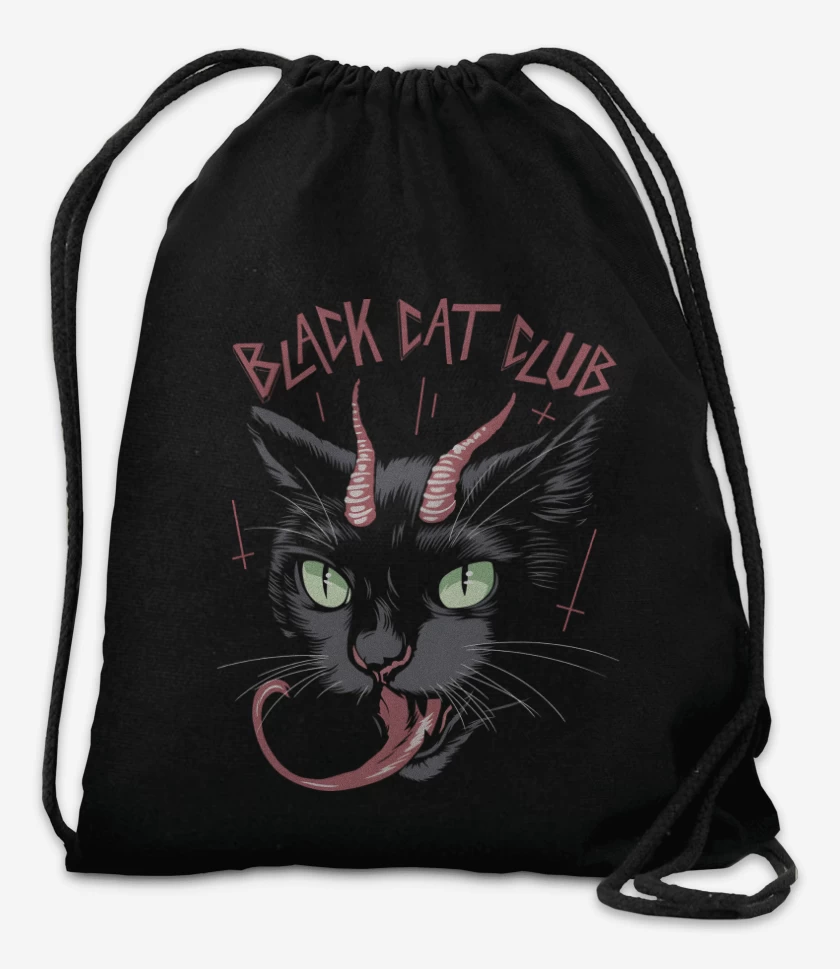 Mochila Negro de Black Cat Club