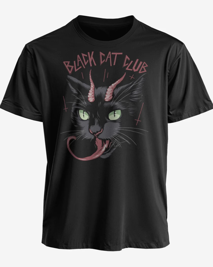 Polera premium Negro de Black Cat Club