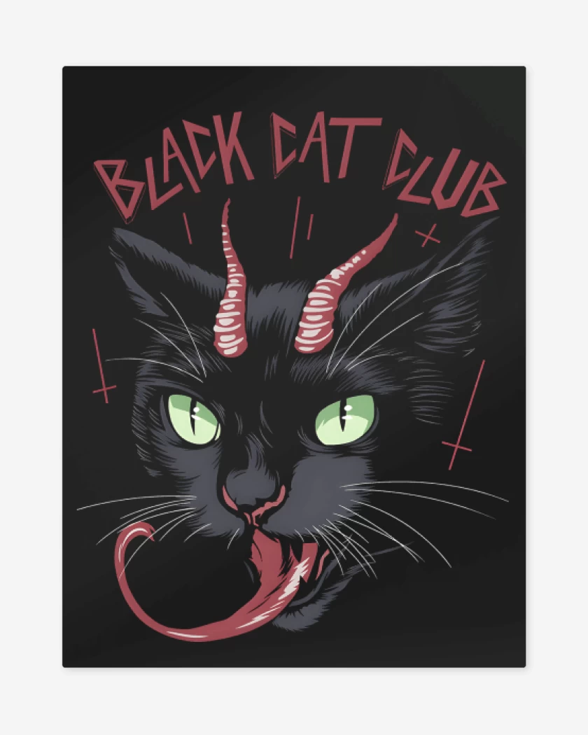 Print metalico Black Cat Club