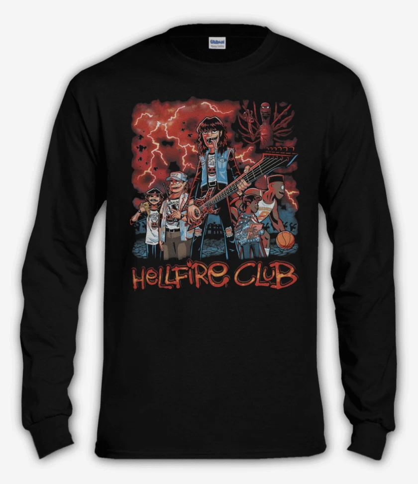 Polera manga larga Gorillaz Fire Club