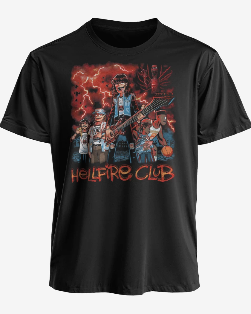 Polera premium Gorillaz Fire Club