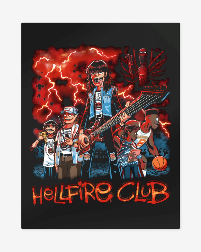 Print metalico Gorillaz Fire Club