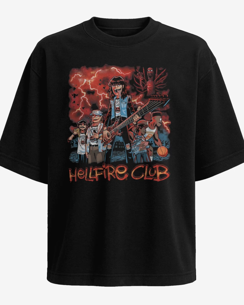 Polera Oversize Gorillaz Fire Club