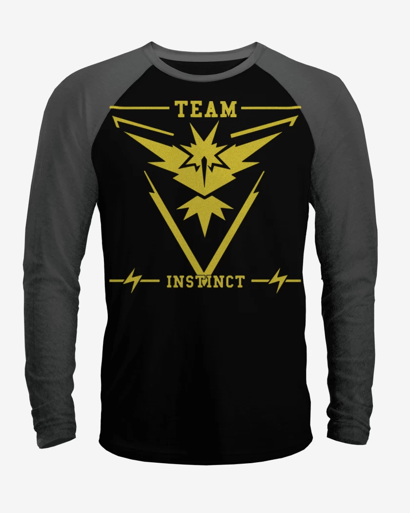 Polera Raglan Negro / Negro Heather de Team Instinct