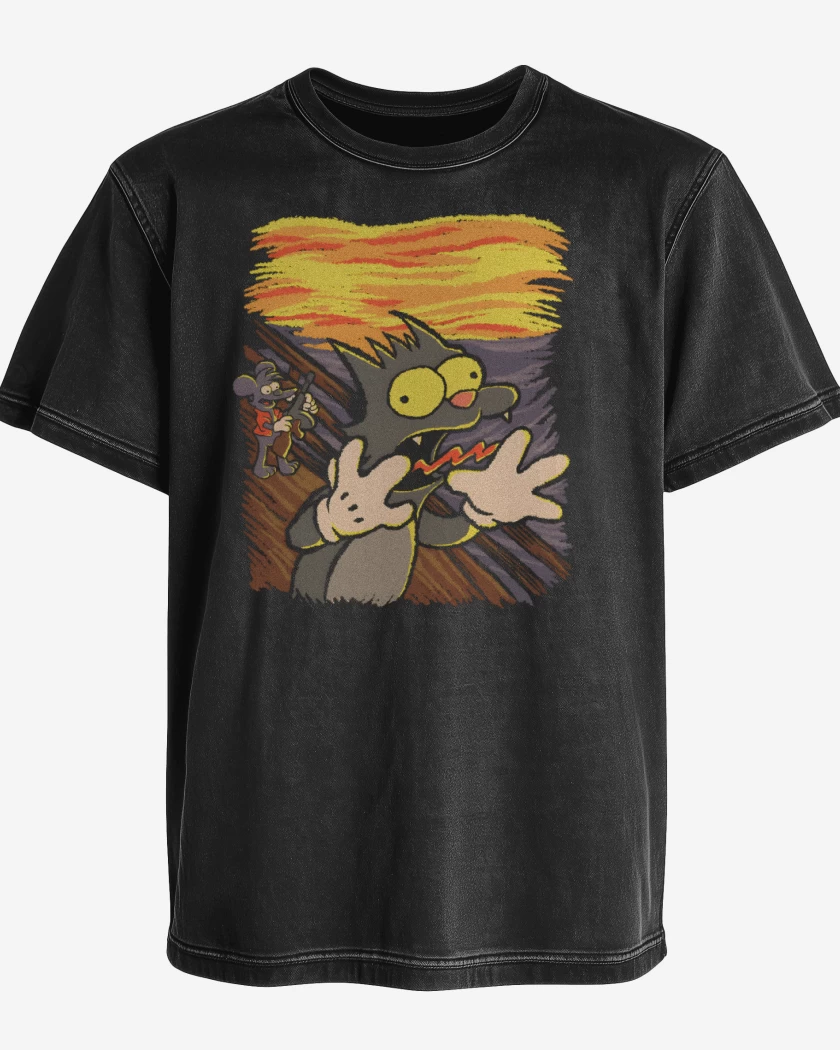 Polera desgastada Negro de El Gran Grito