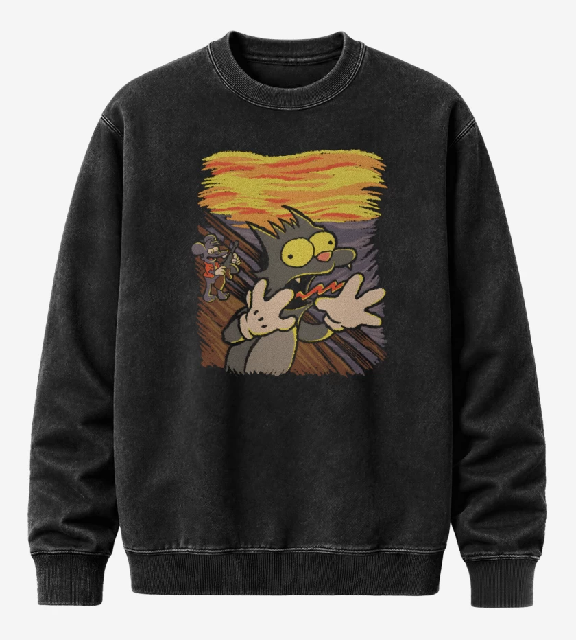 Poleron Polo Acid Wash Negro de El Gran Grito