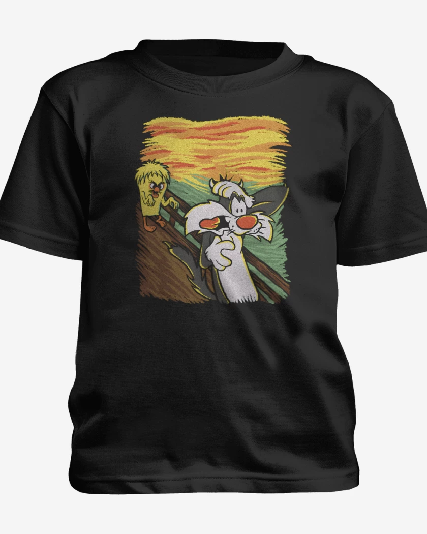 Polera de niño Negro de Me Pareció ver un Lindo Gatito