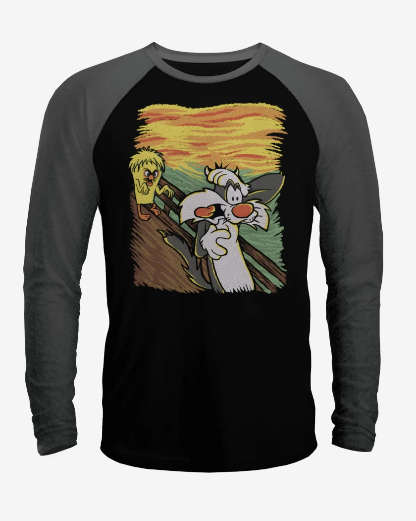 Polera Raglan Me Pareció ver un Lindo Gatito