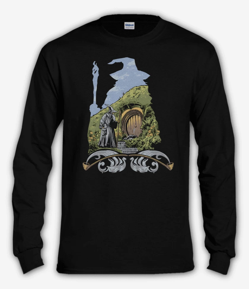 Polera manga larga Negro de Visitando la Comarca