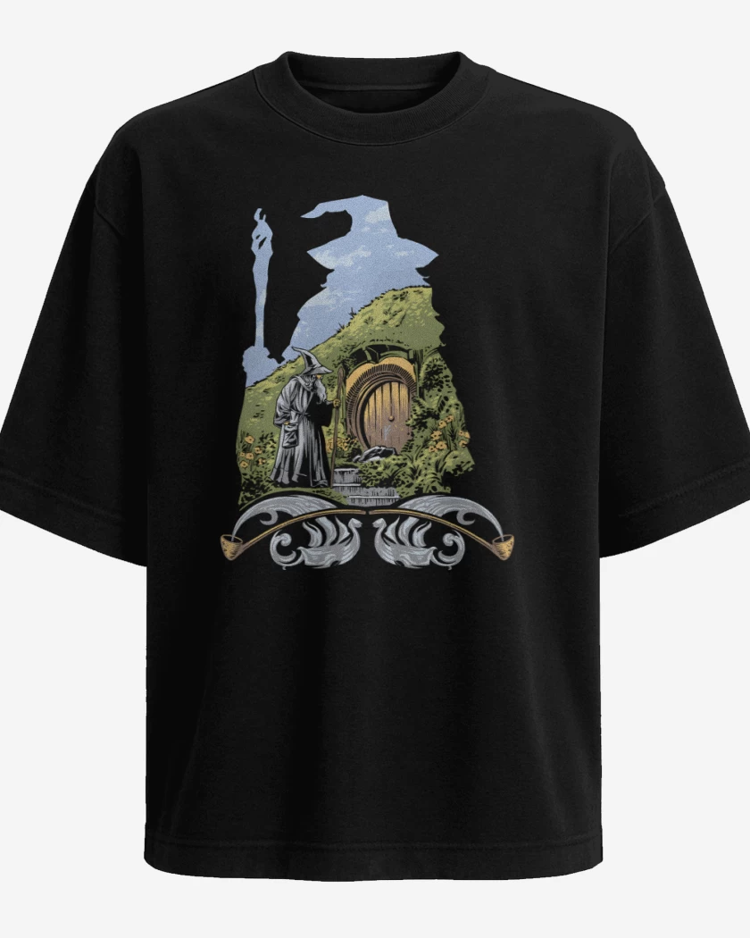 Polera Oversize Negro de Visitando la Comarca