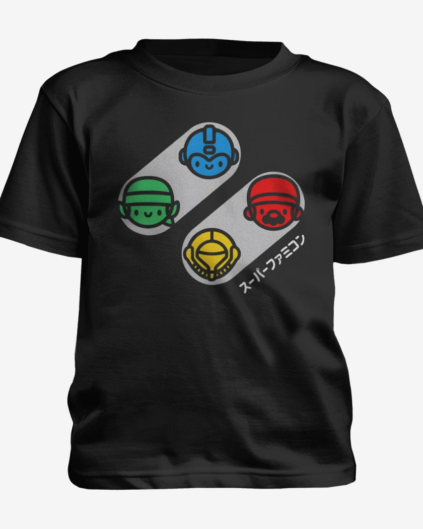 Polera de niño Negro de Botones Clásicos