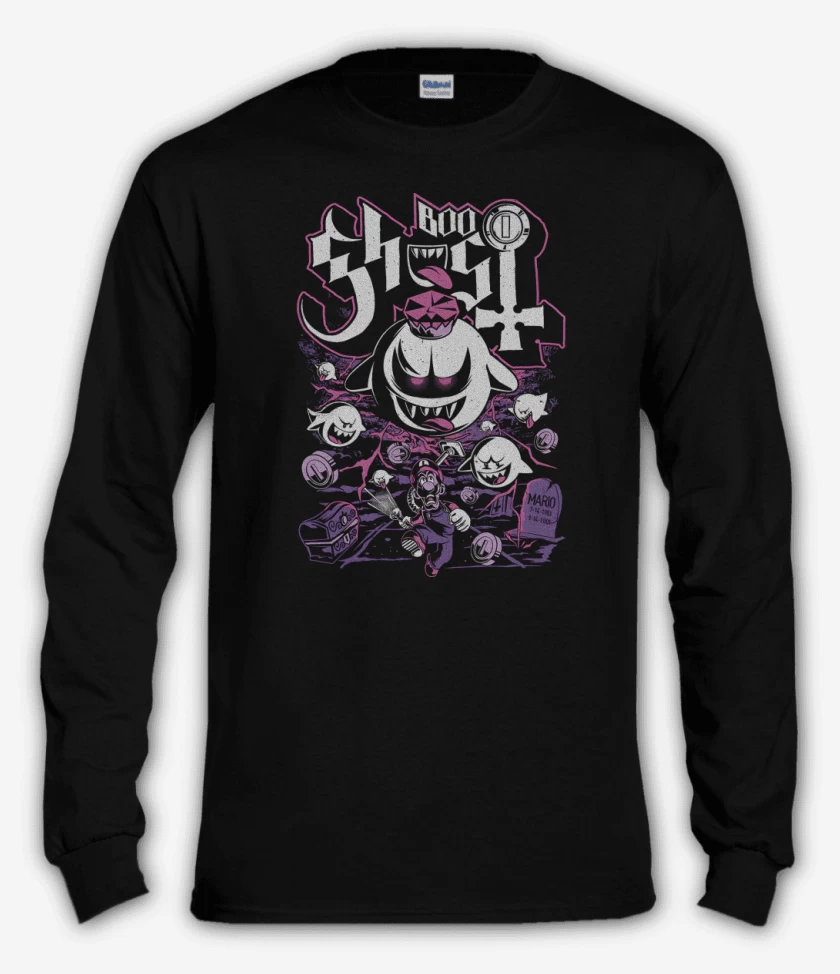 Polera manga larga Negro de Boo Fantasma