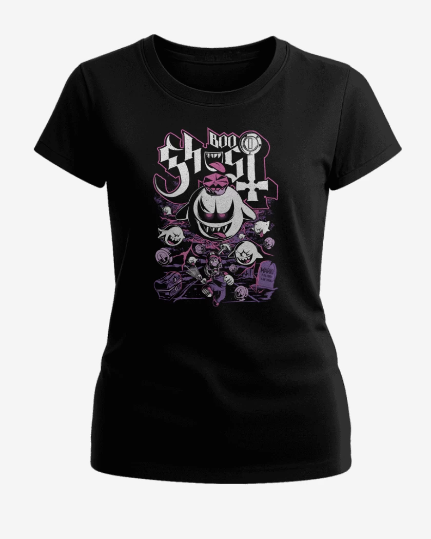 Polera de Mujer Negro de Boo Fantasma