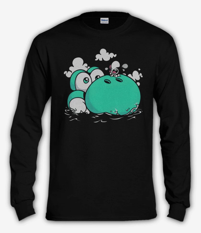 Polera manga larga Negro de Dino Island
