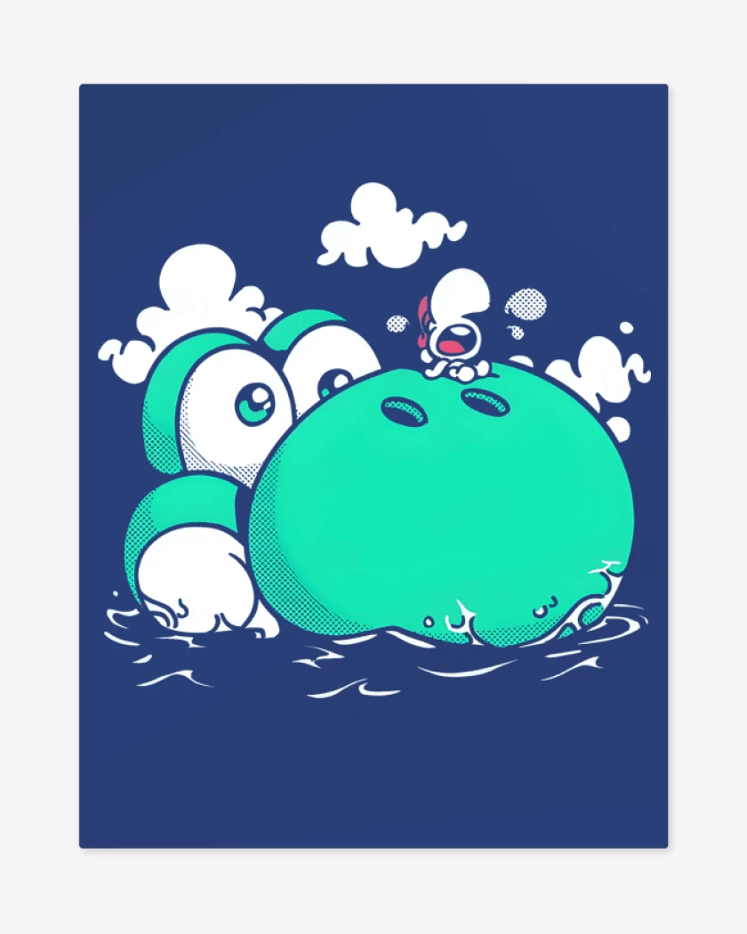 Print metalico Azul Rey de Dino Island