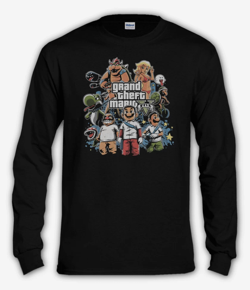 Polera manga larga Grand Theft Bigote V