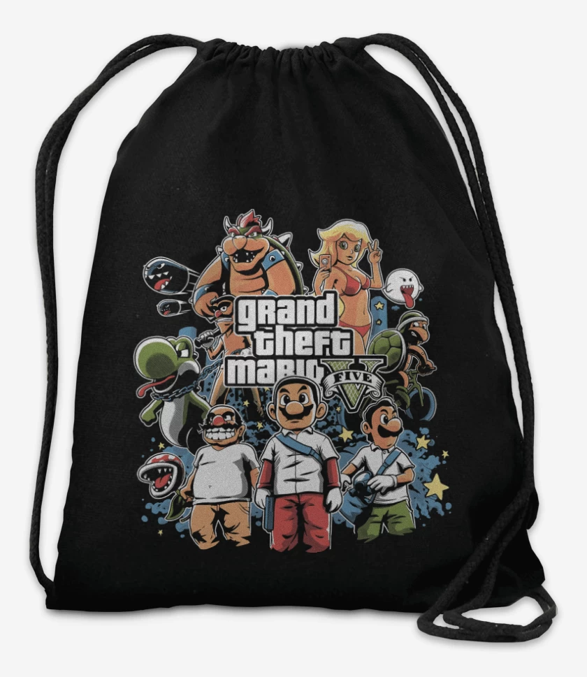 Mochila Negro de Grand Theft Bigote V
