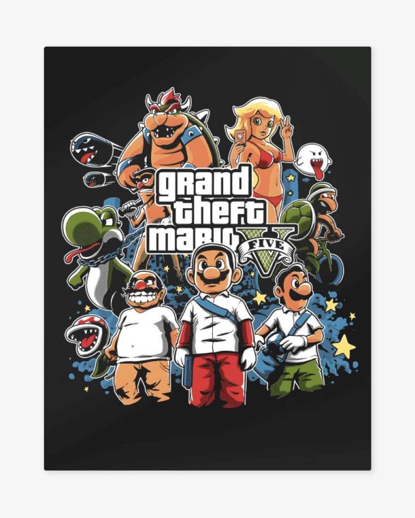 Print metalico Grand Theft Bigote V