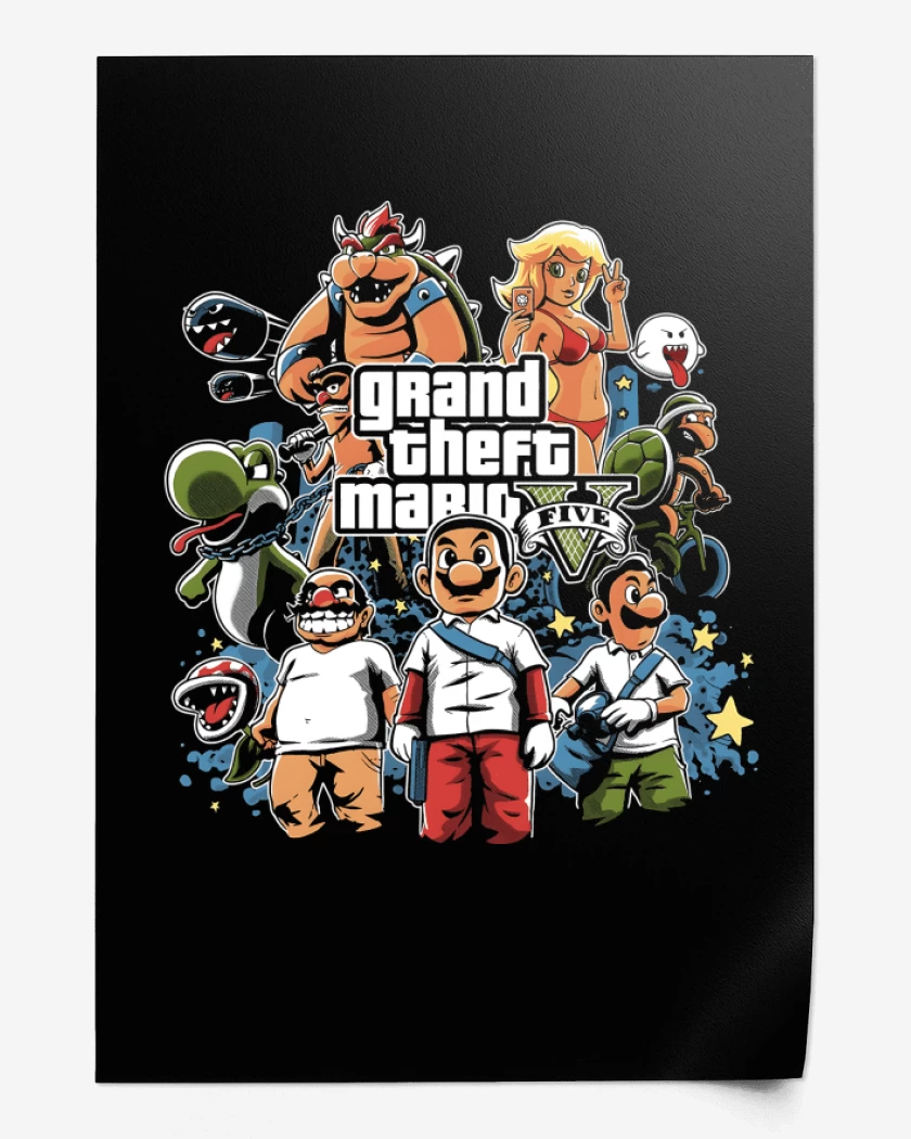 Print Grand Theft Bigote V