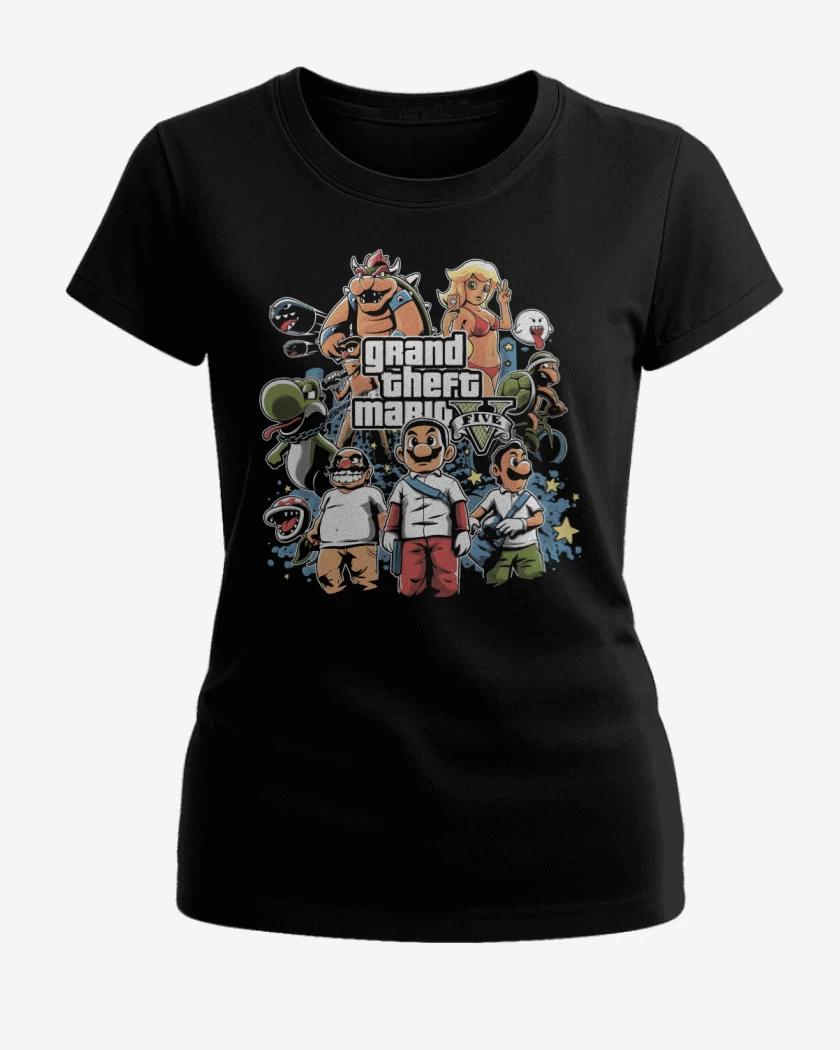 Polera de Mujer Grand Theft Bigote V
