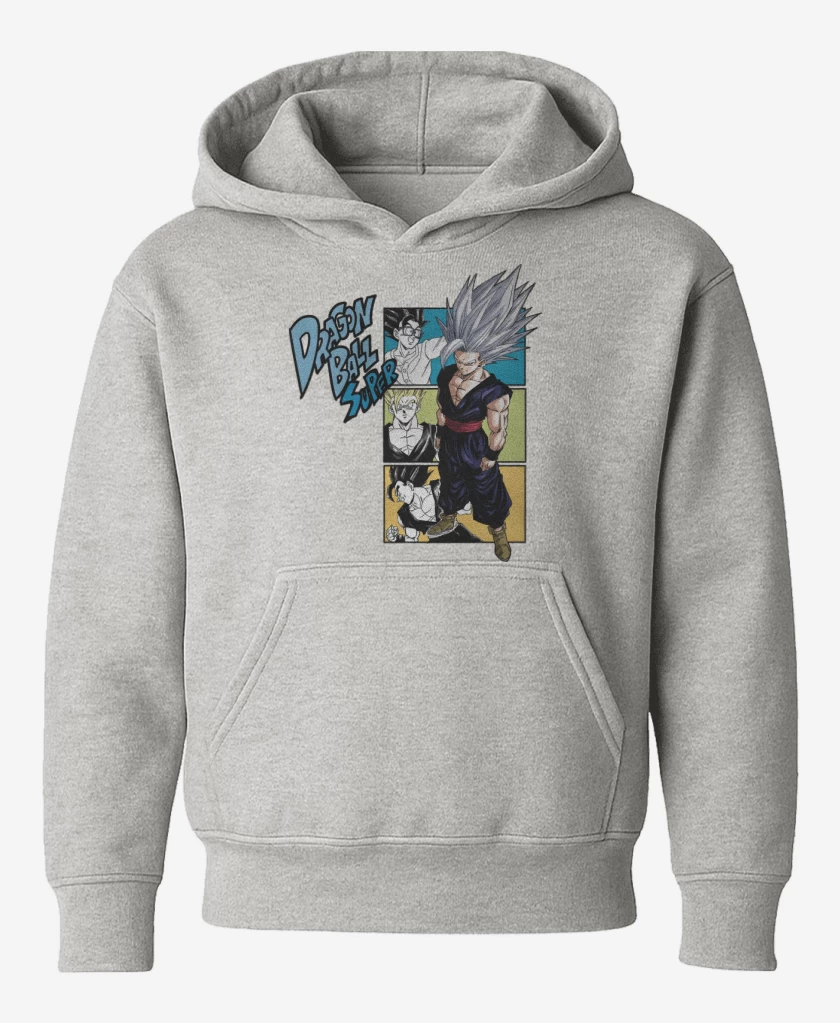 Poleron de niño Gris Melange de Gohan Modo Bestia