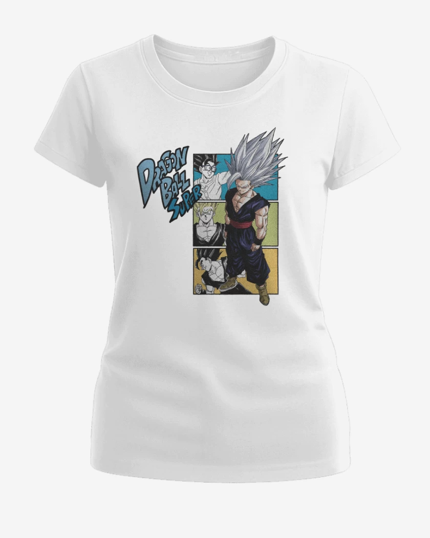 Polera de Mujer Blanco de Gohan Modo Bestia
