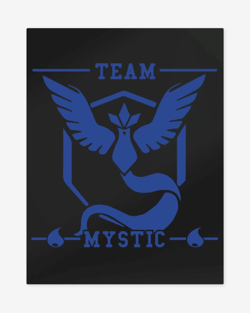Print metalico Negro de Team Mystic