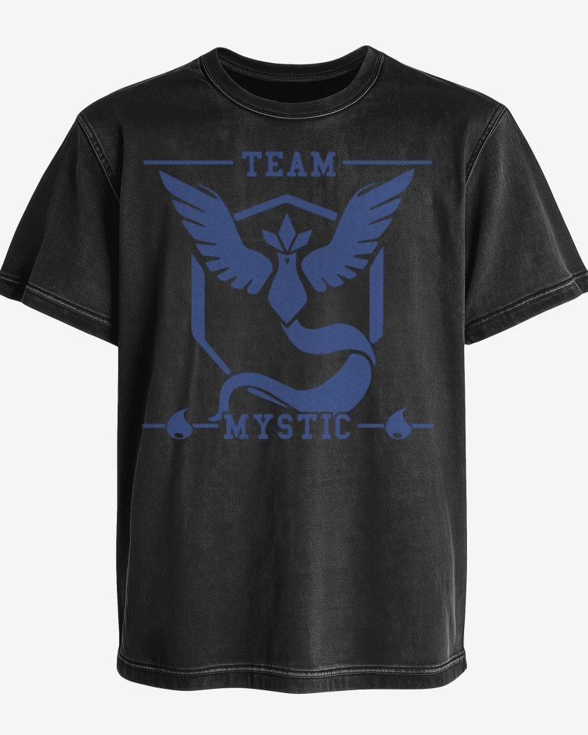 Polera desgastada Negro de Team Mystic