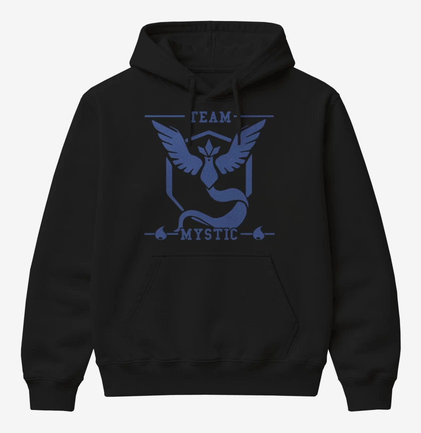 Poleron Canguro básico Negro de Team Mystic