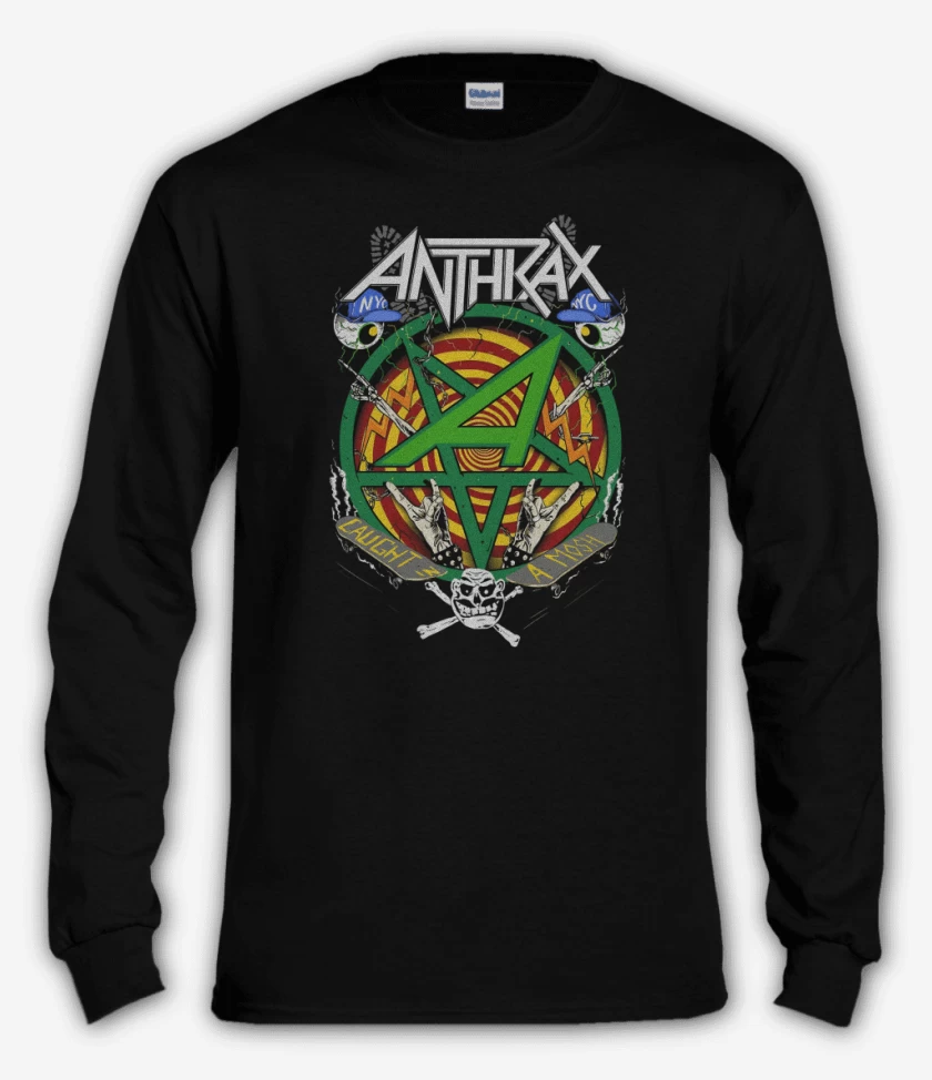 Polera manga larga Negro de Caught in a mosh