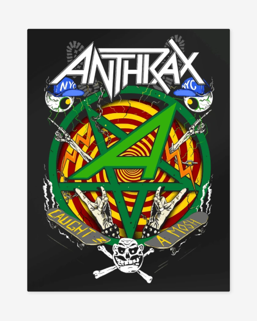 Print metalico Negro de Caught in a mosh