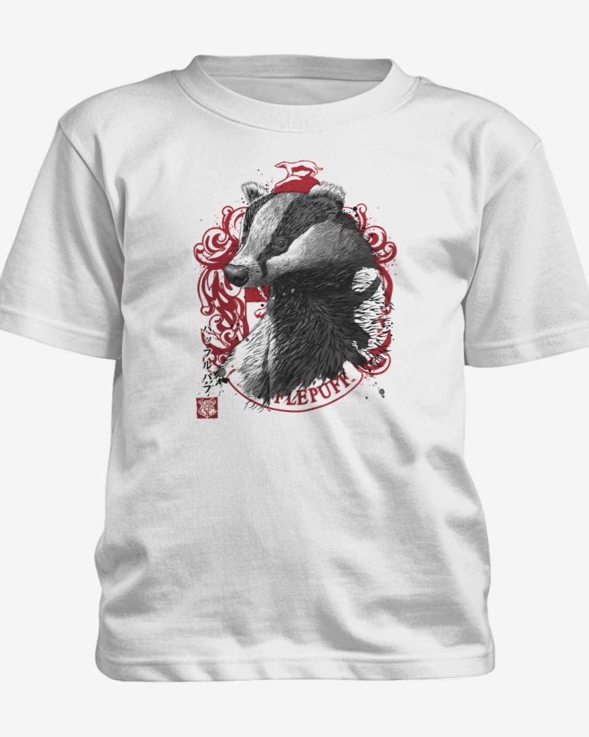 Polera de niño Blanco de Oso de Hufflepuff