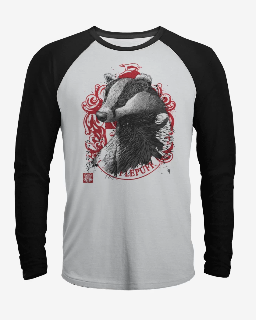 Polera Raglan Oso de Hufflepuff