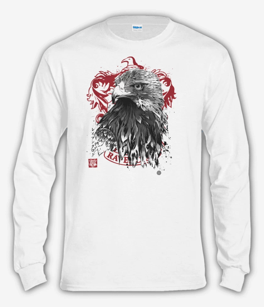 Polera manga larga Blanco de Cuervo de Ravenclaw