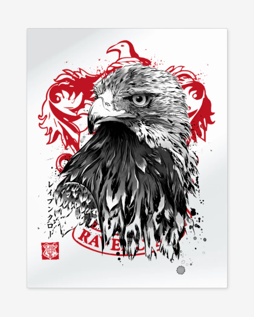 Print metalico Blanco de Cuervo de Ravenclaw