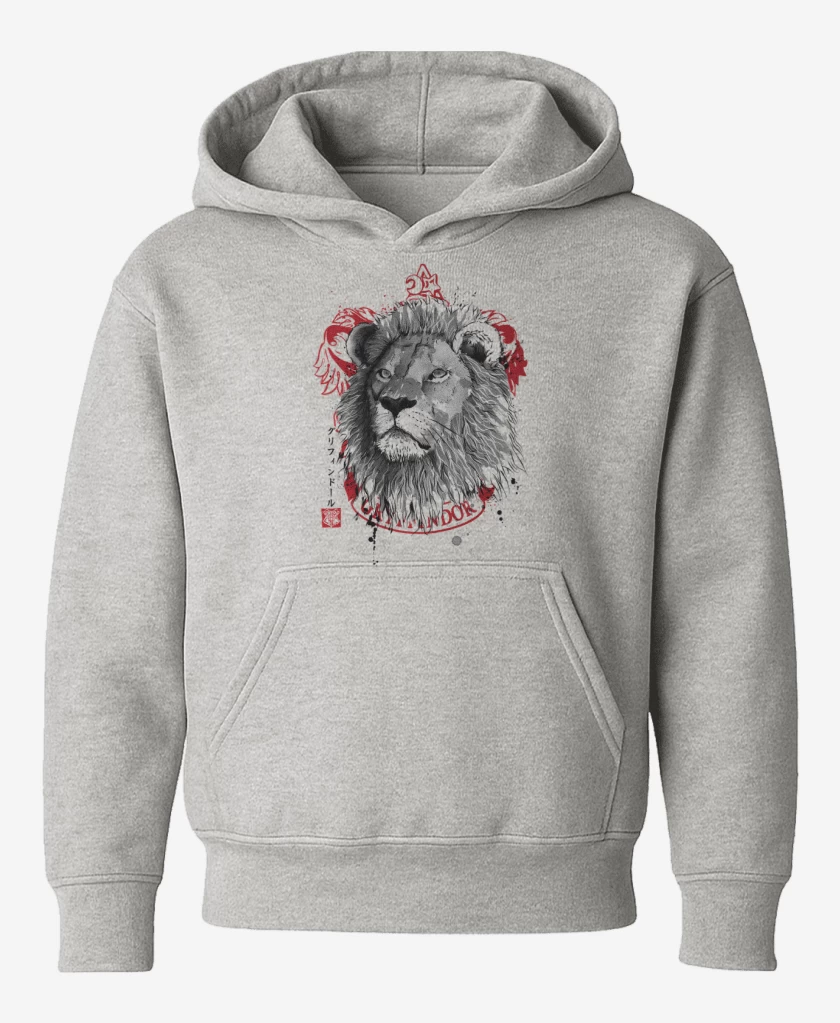 Poleron de niño Gris Melange de León de Gryffindor