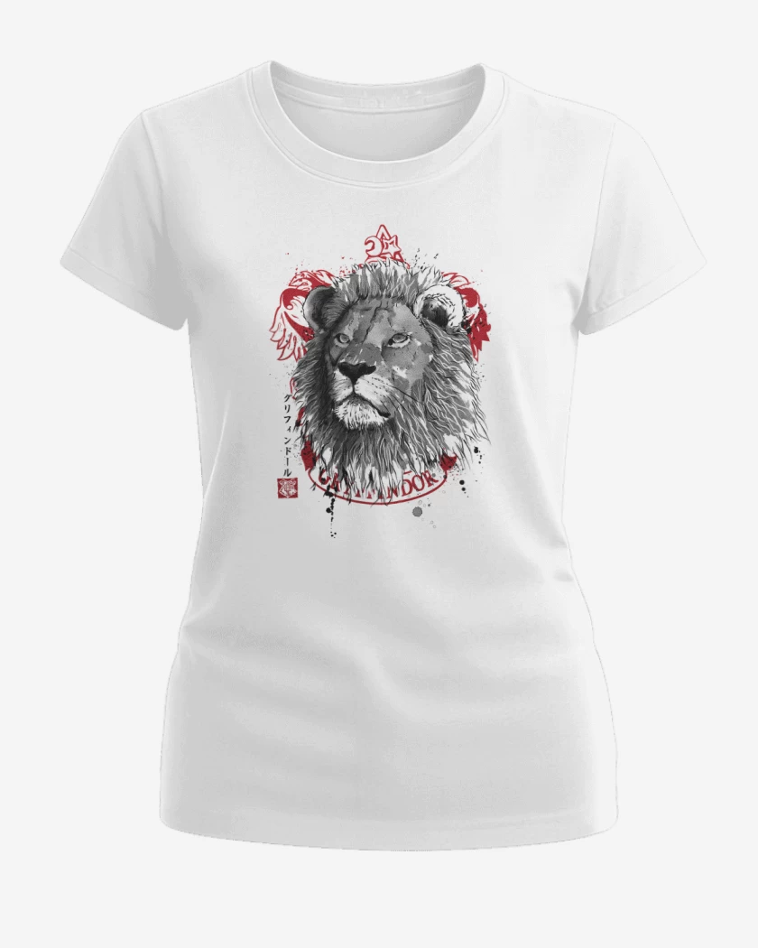 Polera de Mujer Blanco de León de Gryffindor