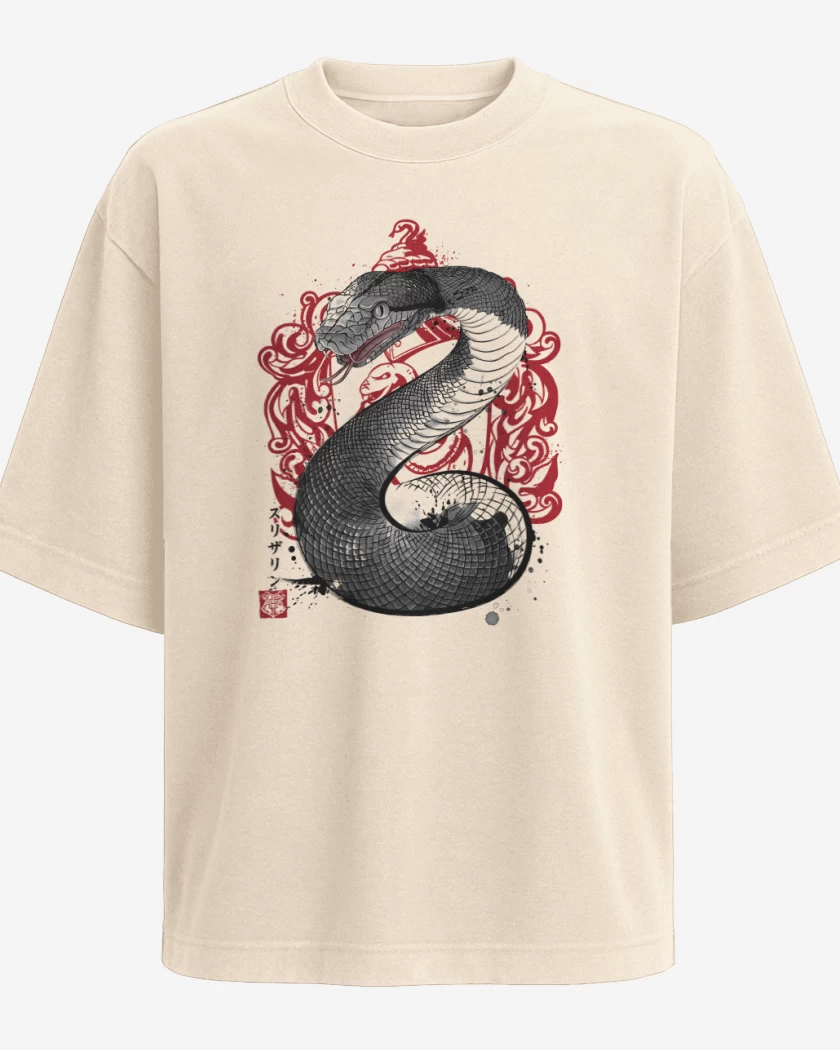 Polera Oversize Serpiente de Slytherin