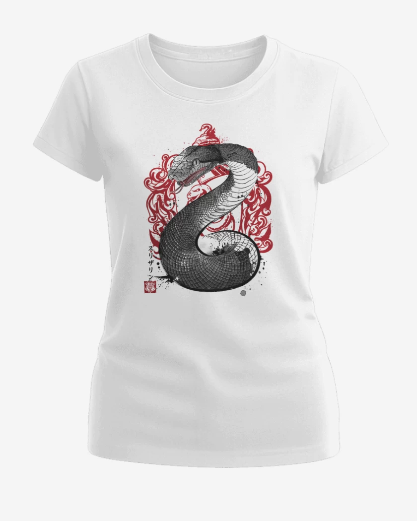 Polera de Mujer Blanco de Serpiente de Slytherin
