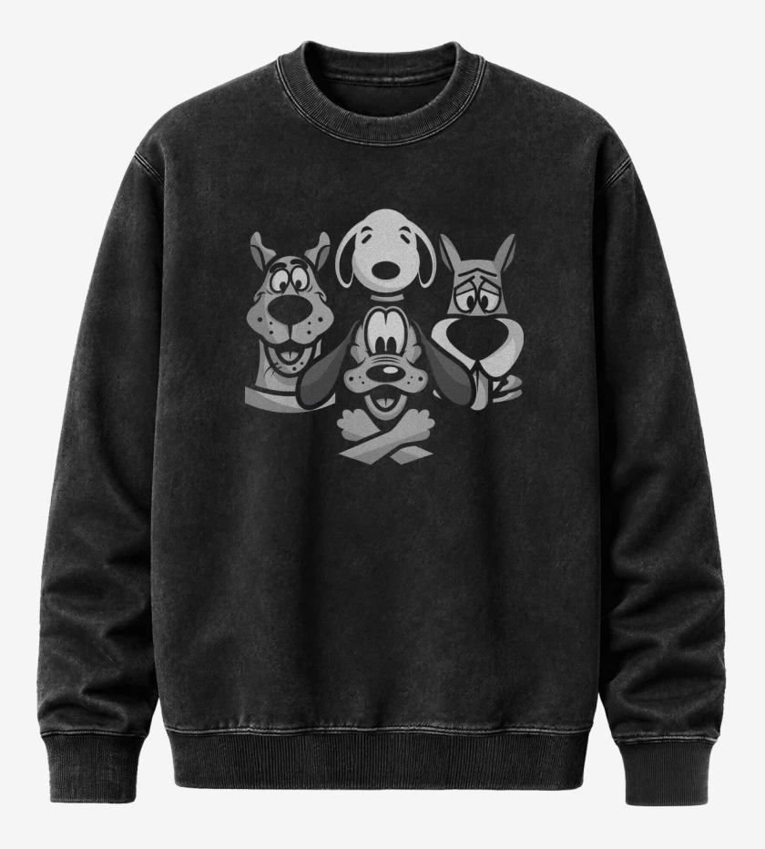 Poleron Polo Acid Wash Negro de Rapsodia Perruna