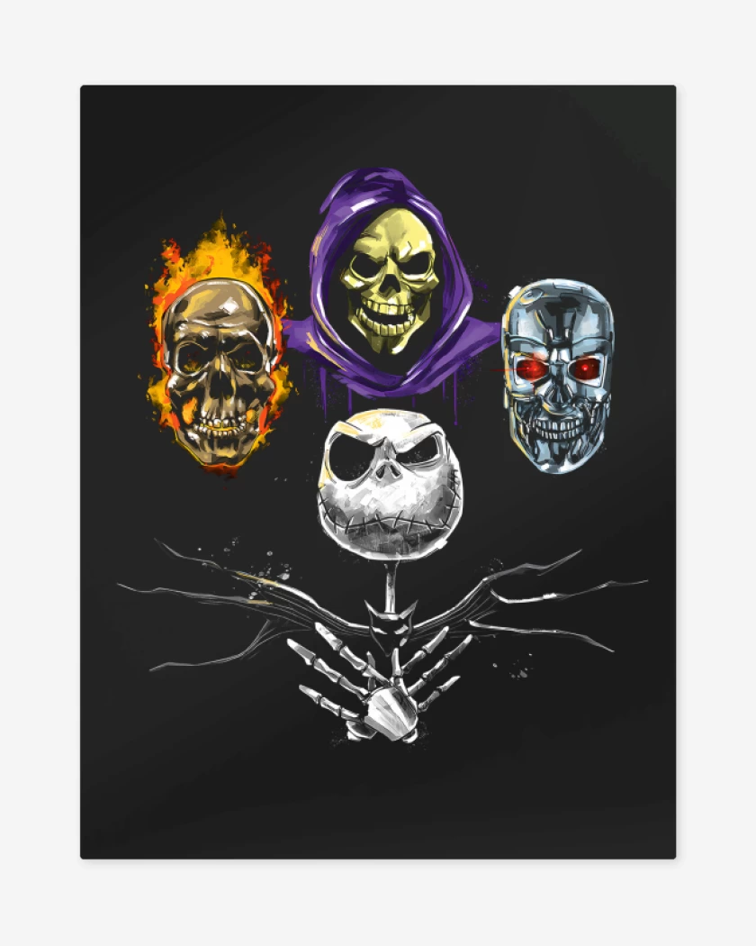 Print metalico Negro de Skull Rhapsody