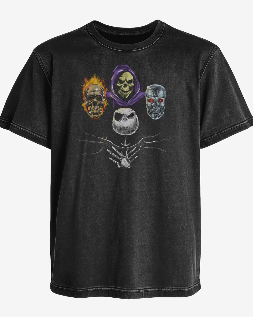 Polera desgastada Negro de Skull Rhapsody