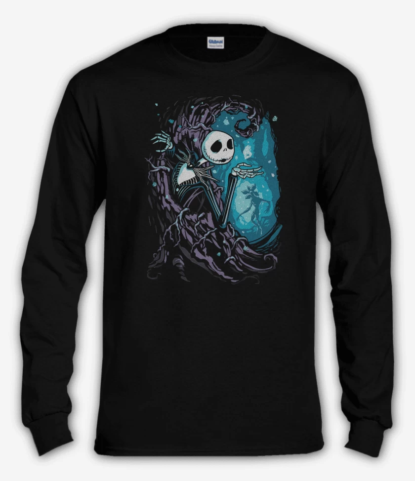 Polera manga larga Negro de Upside Down Town
