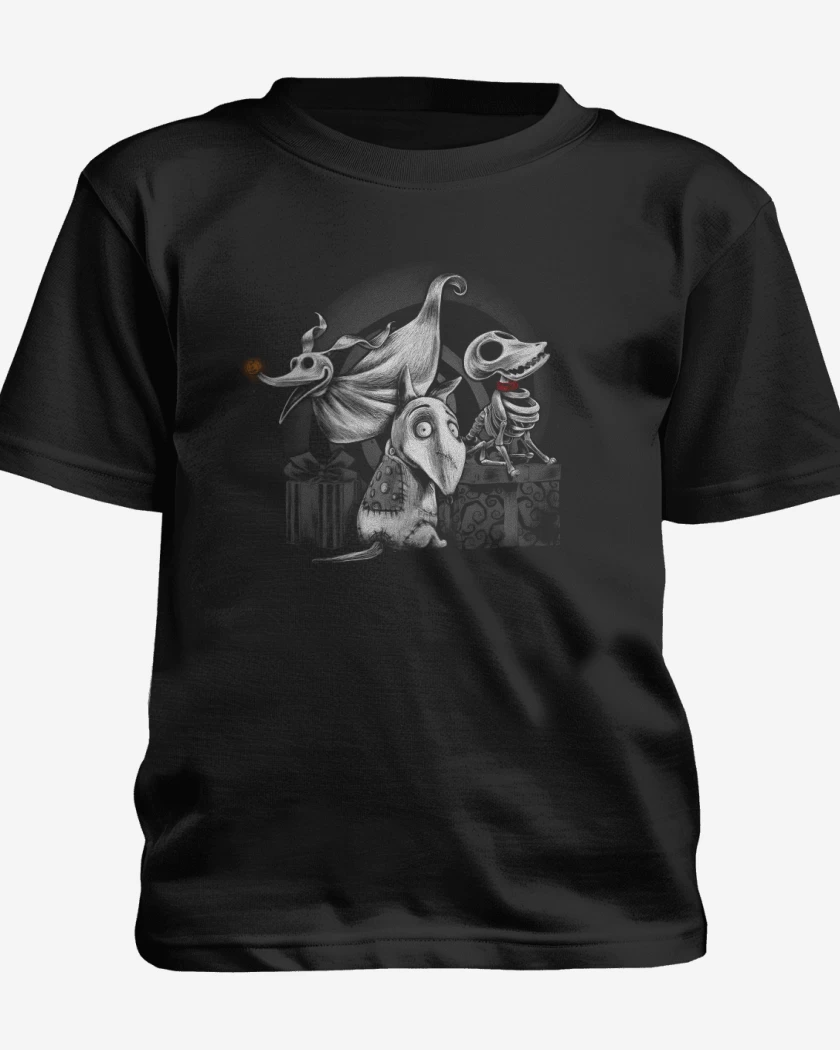 Polera de niño Negro de Perros Creepys