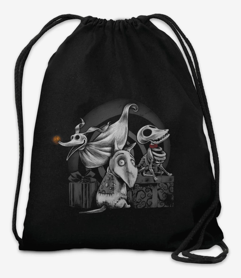Mochila Negro de Perros Creepys