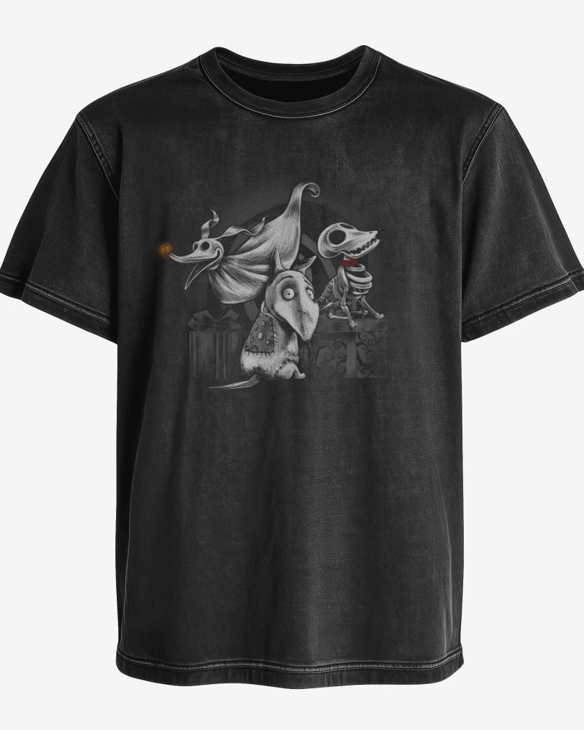 Polera desgastada Perros Creepys
